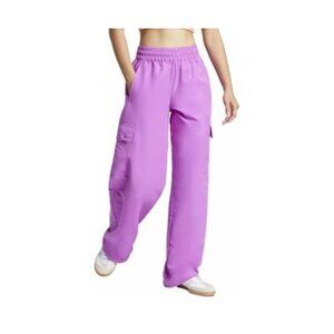 Adidas Originals Women's Essentials Woven Cargo Pants Size XS Purple Burst